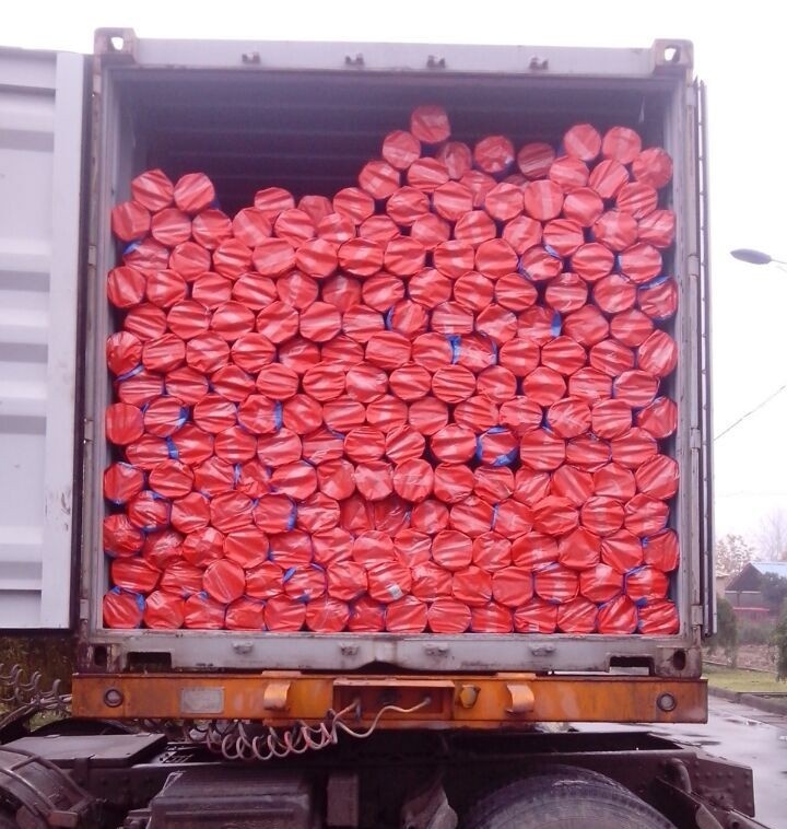red pe tarpaulin rolls