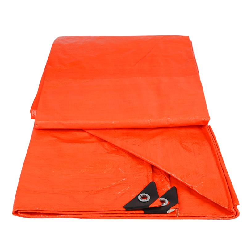 Orange White Pe Tarp Coated Canvas Tarpaulin Rainproof Greenhouse Cover