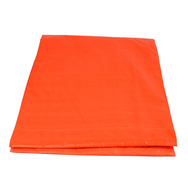 Orange White Pe Tarp Coated Canvas Tarpaulin Rainproof Greenhouse Cover