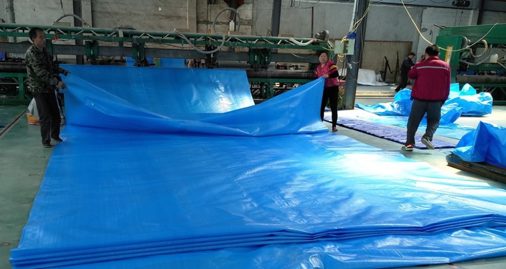 50 gsm light blue color pe tarpaulin