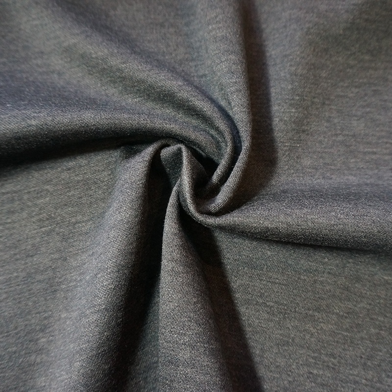 wool blend poly cotton knitted plain fabric