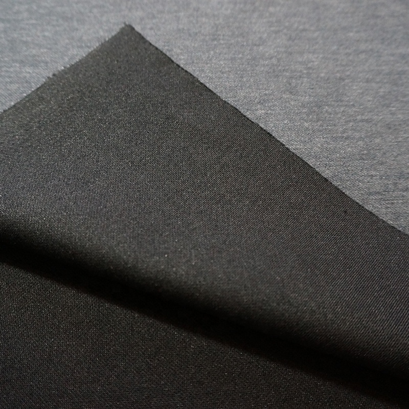 wool blend poly cotton knitted plain fabric