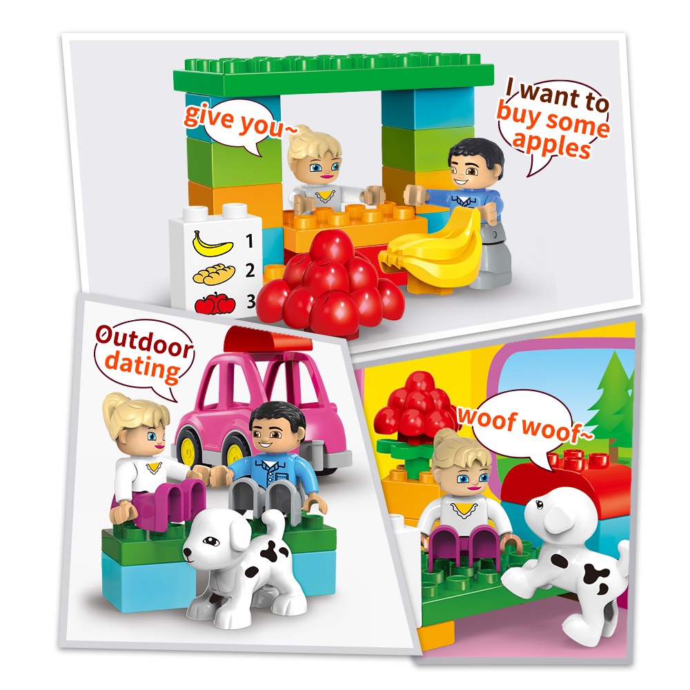 41PCS plastic building blocks girl play set ABS Brick block games model toy for legoing toys