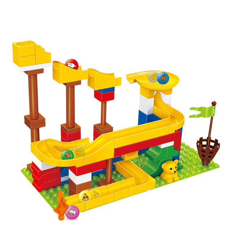 1044 Marble Race Run Maze Balls Rolling large barrel Building Blocks 88pcs Compatible With Legoed Kids DIY