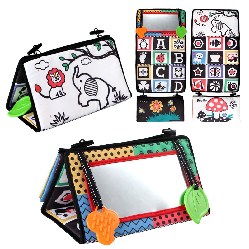 Baby Mirror Promotion Gift Baby Soft Cloth Books Early Learning Development Toy Children Intelligence Development