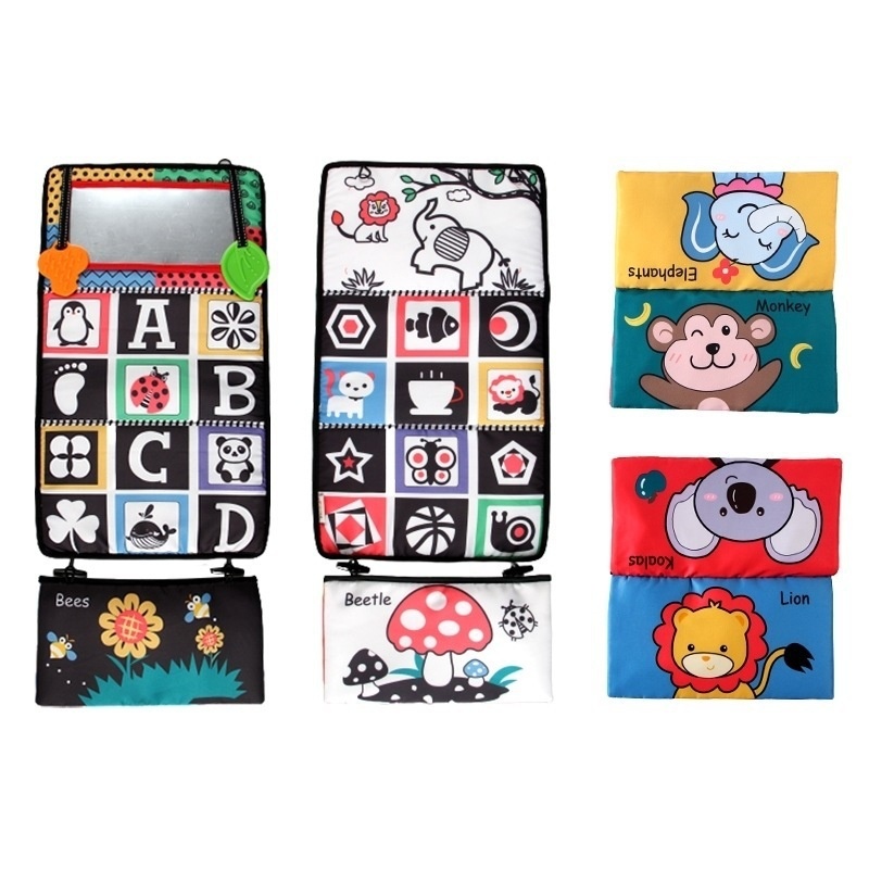 Baby Mirror Promotion Gift Baby Soft Cloth Books Early Learning Development Toy Children Intelligence Development