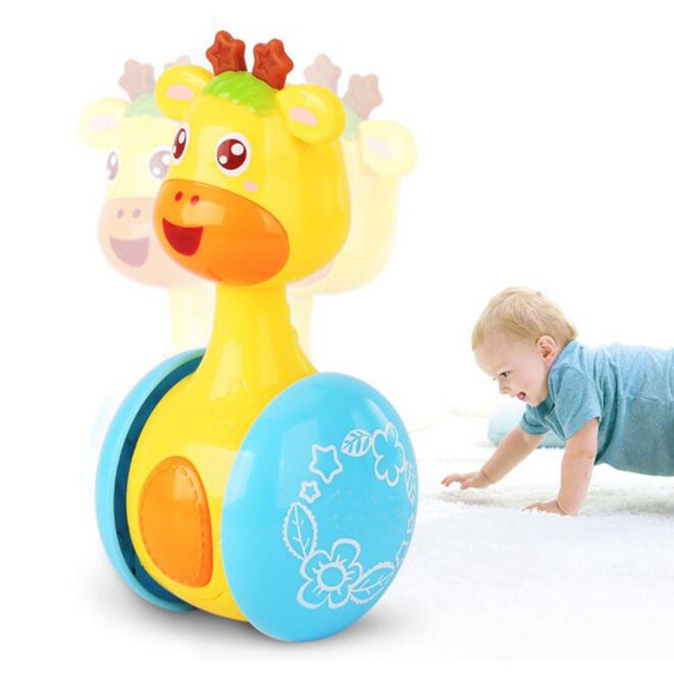 Amazon hot sell high quality non-toxic custom giraffe tumbler toy