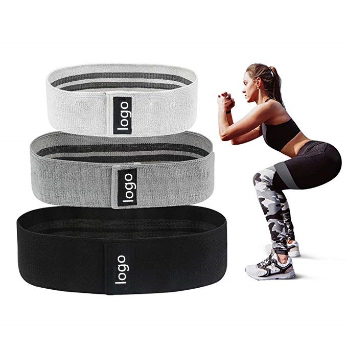 hot sale fabric cotton glute circle booty bands custom wholesale hip resistance bands