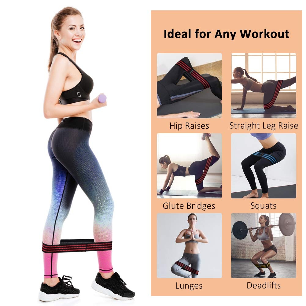 hot sale fabric cotton glute circle booty bands custom wholesale hip resistance bands
