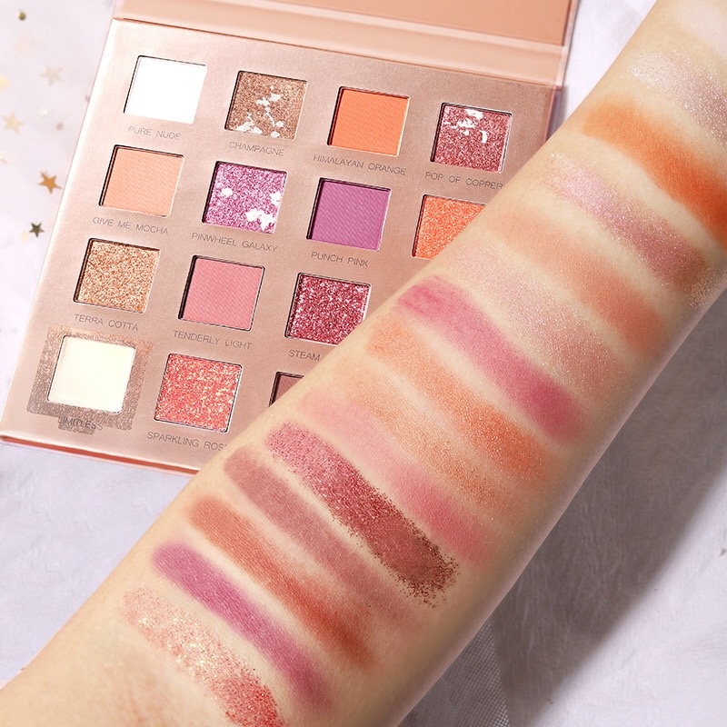 High Pigment 16 Color Private Label Cosmetics Eyeshadow Custom Makeup Empty Eye shadow Palette Packaging