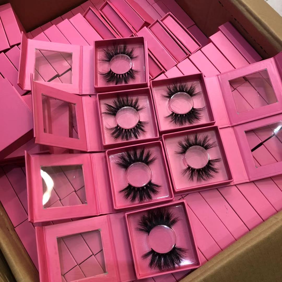 New design Private label cruelty free clear band mink lash 3d false eyelashes packaging box