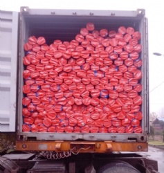 red pe tarpaulin rolls
