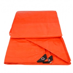Orange White Pe Tarp Coated Canvas Tarpaulin Rainproof Greenhouse Cover
