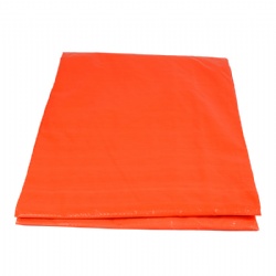 Orange White Pe Tarp Coated Canvas Tarpaulin Rainproof Greenhouse Cover