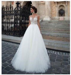Hot Sale New European and American Women's Long Sleeve Bridal Wedding Dress Dresses
