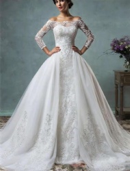 High quality original design luxury perspective plus shawl wedding dress 3D lace bridal gown mermaid 2021