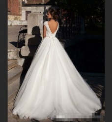 luxury blanche simple femme coute princess robe de mariage wedding dress