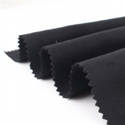 black cashmere recycled woven woolen melton poly wool fabric