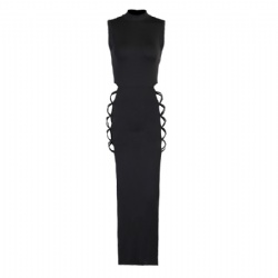 Black Sleeveless Bandage Sexy Dress for Women Club Party Backless Tank Dresses Skinny Fashion Summer 2021