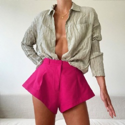 New Wide Leg Shorts Summer Casual Clothes High Waist Shorts Solid Loose Vintage Sexy Shorts Streetwear Fashion Bottoms