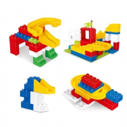 Slide Big Building Blocks Model Set 139Pcs children Educational Bricks Toys For Gift For Baby Compatible legoing