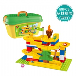 1044 Marble Race Run Maze Balls Rolling large barrel Building Blocks 88pcs Compatible With Legoed Kids DIY