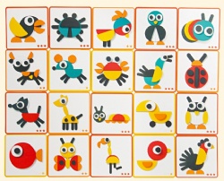 Fashion DIY Shape Matching Puzzle Kids Colorful Eco-friendly Water Paint Jigsaw Puzzle