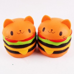 Foam Squeeze Eco Friendly Non Toxic Han burger Cat Scented Kids Squishy Toys