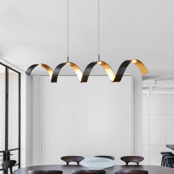 Modern Nordic design aluminum black led pendant light