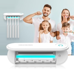 hot sale 3 in 1 uv toothbrush sterilizer Kills 99.9% Bacteria family wall-mounted uv light toothbrush sanitizer