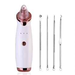 Hot sales 5 in 1 facial pore deep cleaning electric rechargeable lithium battery vacuum suction blackhead remover vacuum