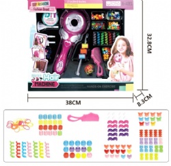 DIY shining hair beads machine set toys for kids gifts
